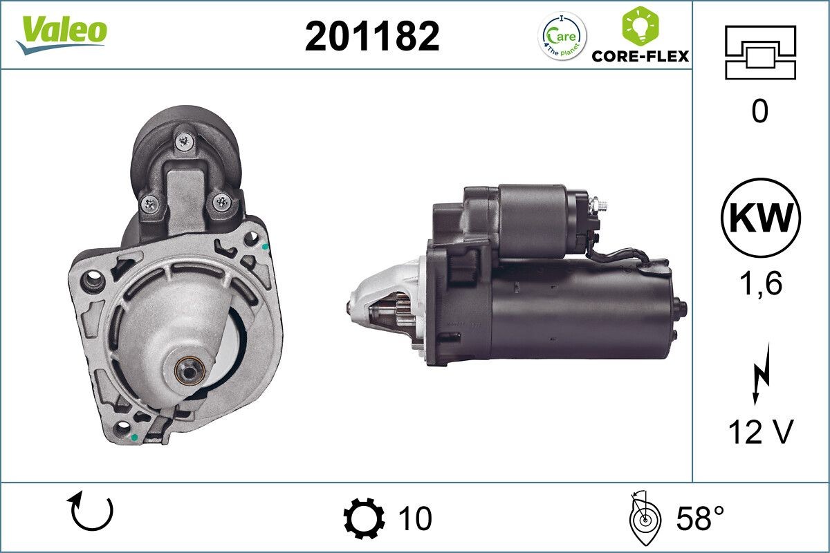 VALEO Motorino avviamento 201182 VALEO 201182 costo Motorino avviamento FIAT Elba Station Wagon originale