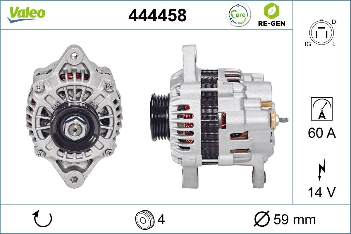 VALEO Dynamo 444458 VALEO 444458 Dynamo Alto IV (EF) pris