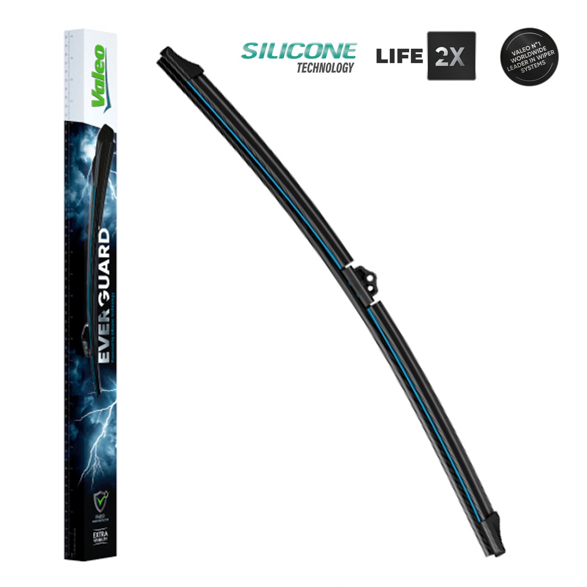VALEO Vindusvisker 566006 Vindusviskerblad VALEO Jaguar XE EVERGUARD, SILICONE SINGLE 566006