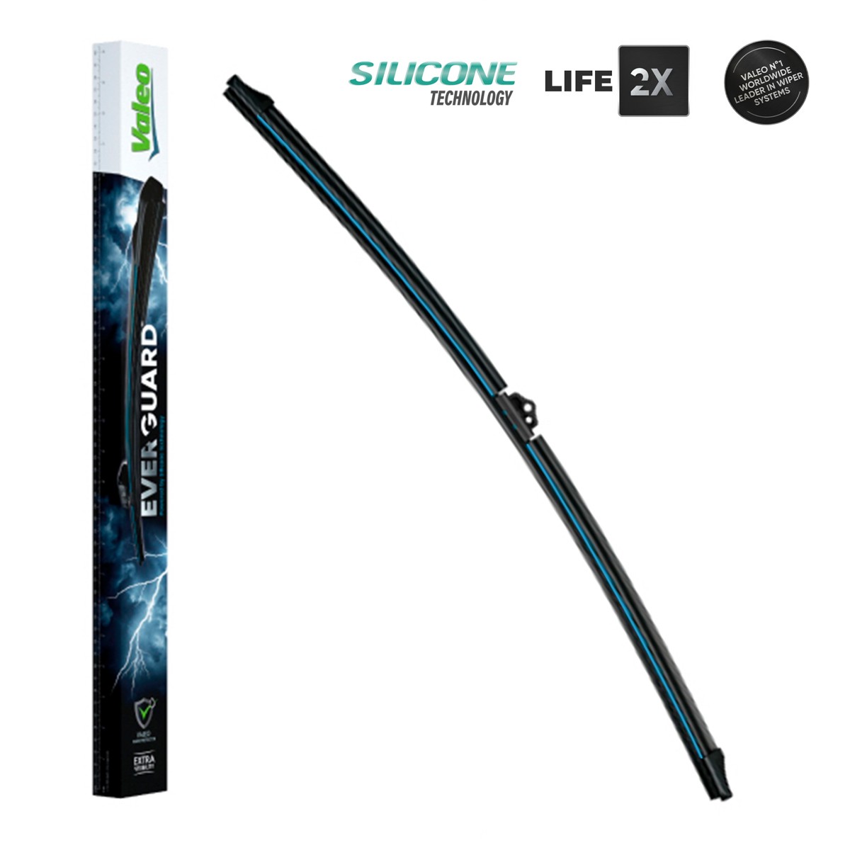 Escova do limpa-vidros VALEO 566011 VALEO EVERGUARD, SILICONE SINGLE 566011 Escova limpa-vidros SKODA FABIA 2015