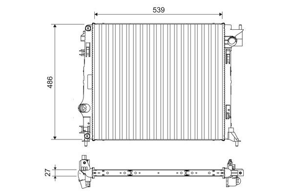 Radiators, Motora dzesēšanas sistēma VALEO 701108 VALEO 701108 Ūdens radiatori NISSAN QASHQAI 2014