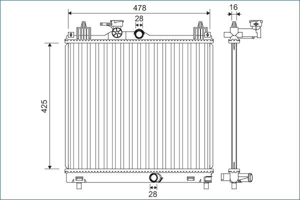 VALEO Radiaator, mootorijahutus 701138 701138 Mootori radiaator SUZUKI VITARA VALEO