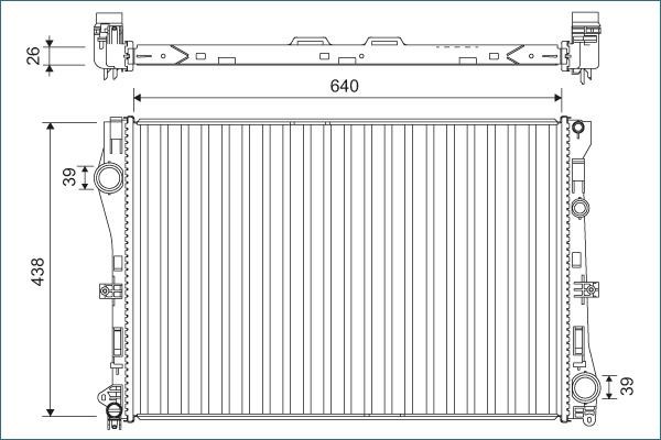 Radiador, arrefecimento do motor VALEO 701142 VALEO 701142 Radiador arrefecimento MERCEDES-BENZ CLS 2019