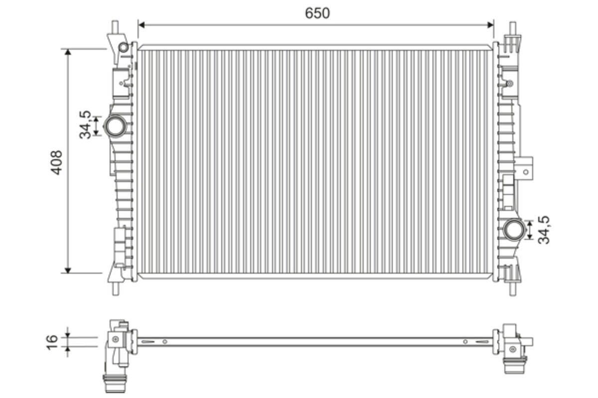 Køler, motorkøling VALEO 701173 VALEO 701173 Radiator OPEL VIVARO 2024