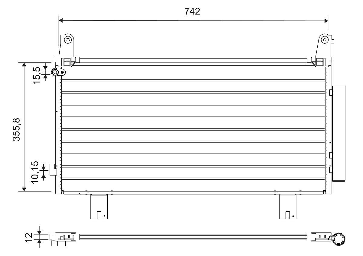 VALEO Condensor voor airco 822634 Airconditioning condensor VALEO ODYSSEY 822634 goedkoop