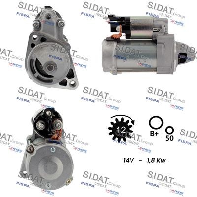 SIDAT Startmotor S12DE0869 S12DE0869 SIDAT Startmotor Mercedes-Benz