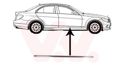 Ozdobná / ochranná liżta dverí VAN WEZEL 3091424 VAN WEZEL 3091424: Ozdobná ochranná liżta dverí Mercedes CITAN 2015