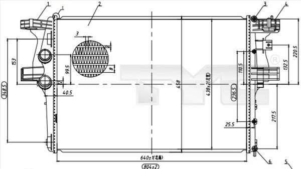 TYC Ψυγείο, ψύξη κινητήρα 715-0005 Ψυγειο νερου TYC Volvo V70 715-0005