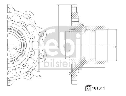 FEBI BILSTEIN Moyeu de roue 181011 181011 Moyeux de roue FEBI BILSTEIN MERCEDES-BENZ SPRINTER