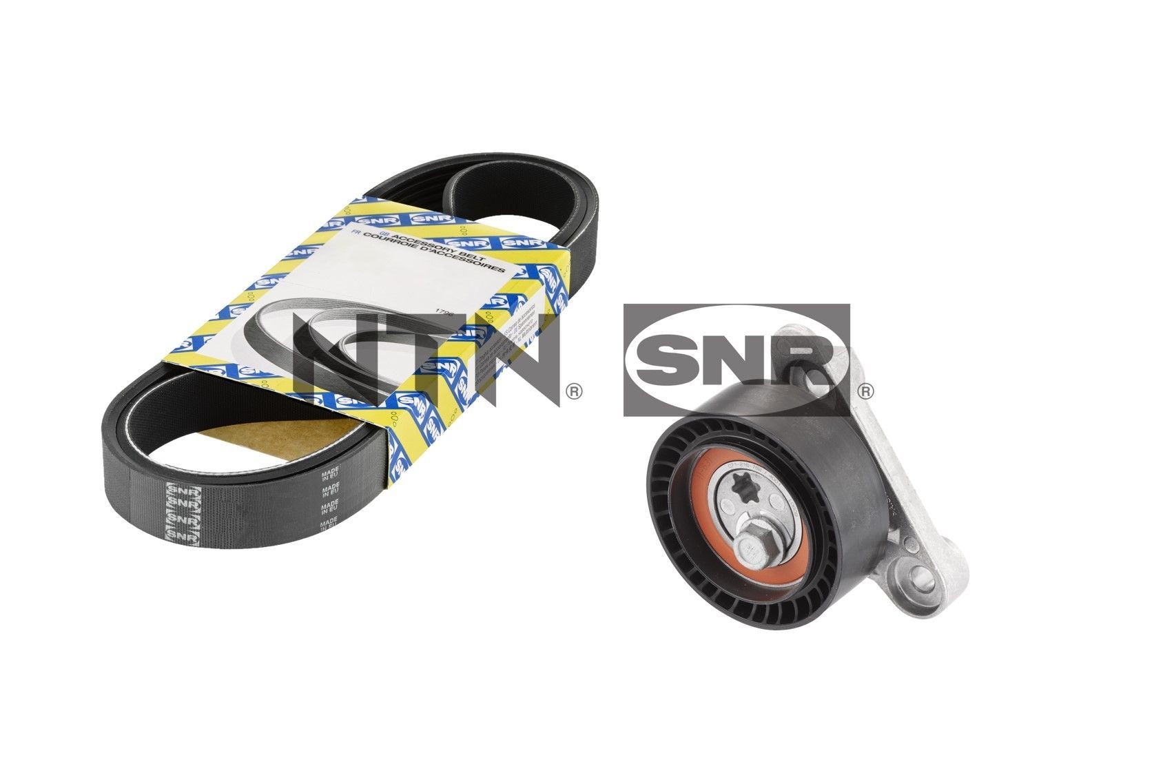 SNR V-Ribbed Belt Set KA857.38 SNR KA857.38 Skoda Rapid Saloon serpentine belt kit replacement