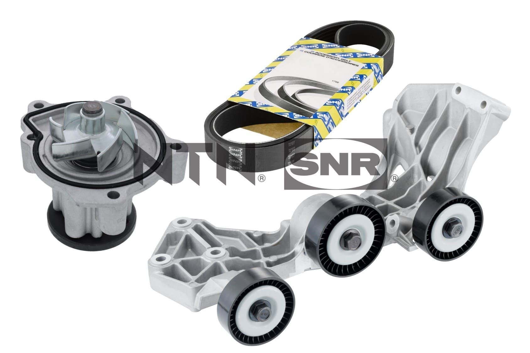 SNR Bomba de água + kit da correia de distribuição KAP851.030 Correia de ventoinha Mercedes-Benz W168 KAP851.030 SNR