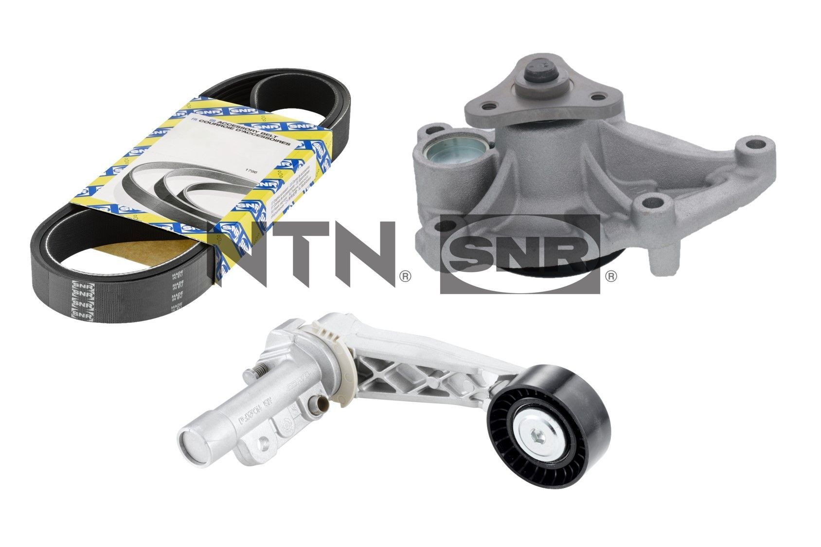 SNR Bomba de água + kit da correia de distribuição KAP859.400 Kit de correias trapezoidais estriadas OPEL SNR KAP859.400