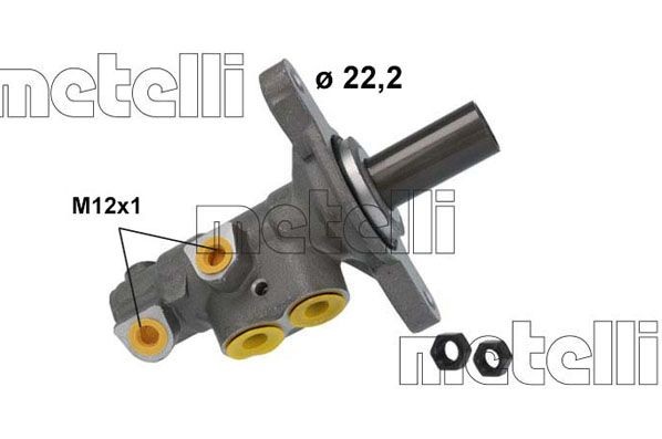 METELLI Hlavný brzdový válec 05-1227 METELLI 05-1227 Hlavný brzdový válec AC ACECA originálne