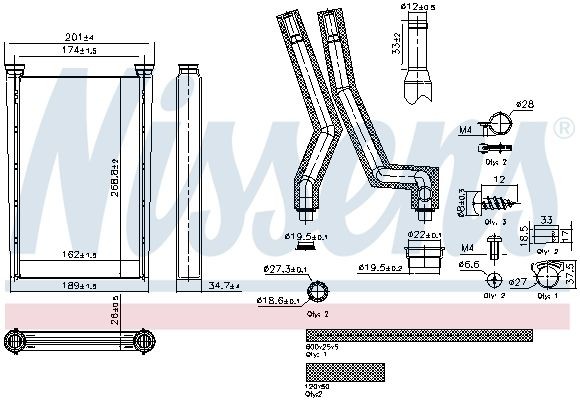 NISSENS Varmeelement, kabinevarme 707242 Varmeelement NISSENS Mercedes-Benz V-klasse 707242