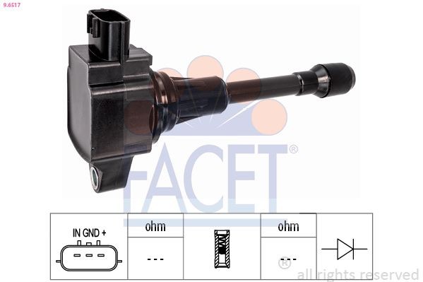 FACET Bobine 9.6517 Bobine Nissan N17 9.6517 FACET