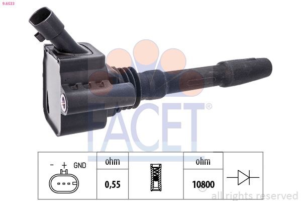 FACET Πολλαπλασιαστής 9.6533 FACET 9.6533 Πηνίο ανάφλεξης Opel Combo D Van φθηνά