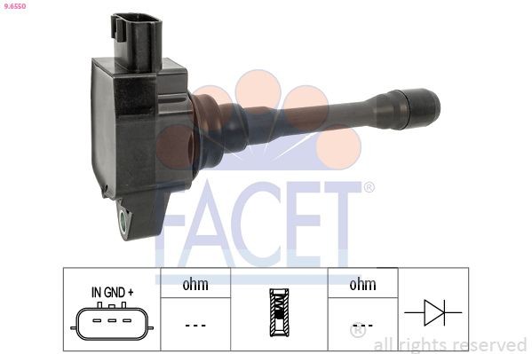 Bobine FACET 9.6550 FACET 9.6550: Bobines Nissan JUKE 2025