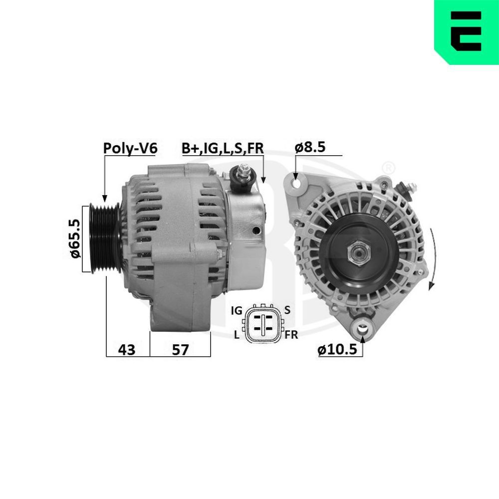 ERA Lichtmaschine 209663A ERA 209663A Lichtmaschine HONDA Prelude V (BB) 2.2 203 PS 1999