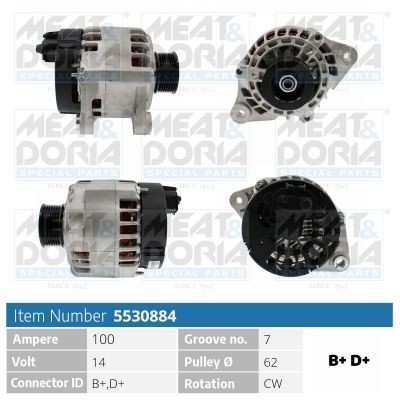 MEAT & DORIA Dynamo / Alternator 5530884 Wisselstroomdynamo MEAT & DORIA 147 5530884 goedkoop