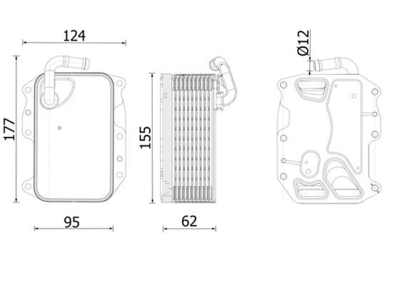 MAHLE Ölkühler CLC 279 000S Wärmetauscher, Öl MAHLE Volkswagen LT CLC 279 000S