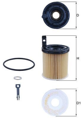 Oljefilter MAHLE OX 1121D MAHLE OX 1121D: Oljefilter Hyundai CRETA 2022