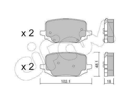 CIFAM Bremseklosser 822-1331-0 822-1331-0 CIFAM Bremsekloss-sett Ford USA billige
