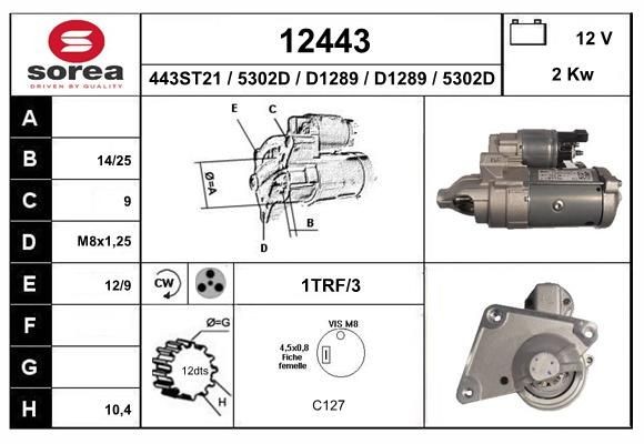 EAI Anlasser 12443 12443 Starter Motor PORSCHE CAYENNE EAI kaufen