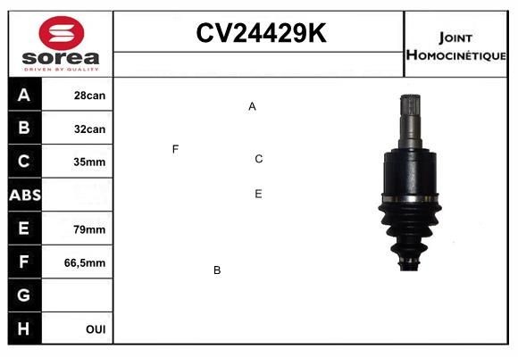 EAI Sada kĺbov hnacieho hriadeľa CV24429K CV24429K EAI Homokinetický kĺb Chevrolet lacné