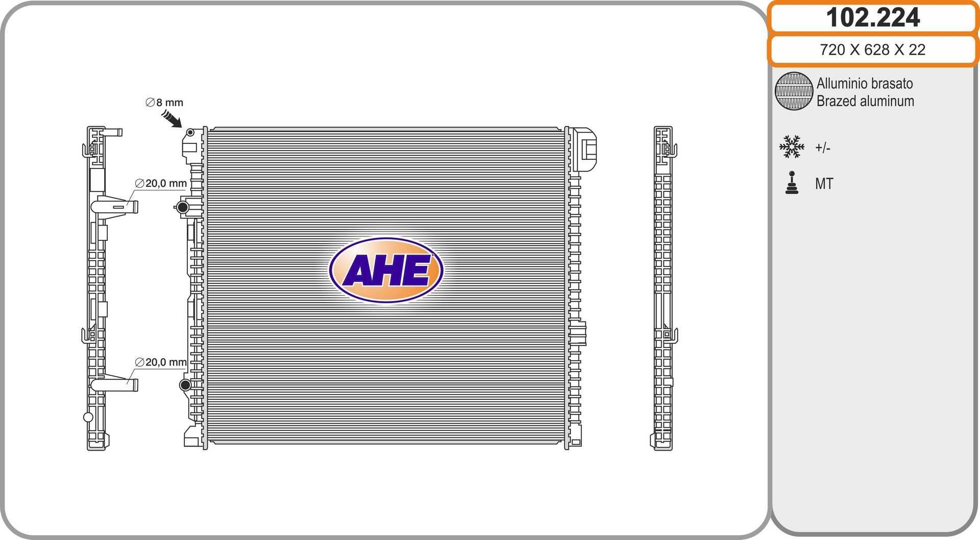 AHE Kylare 102.224 102.224 AHE kylare VW TIGUAN