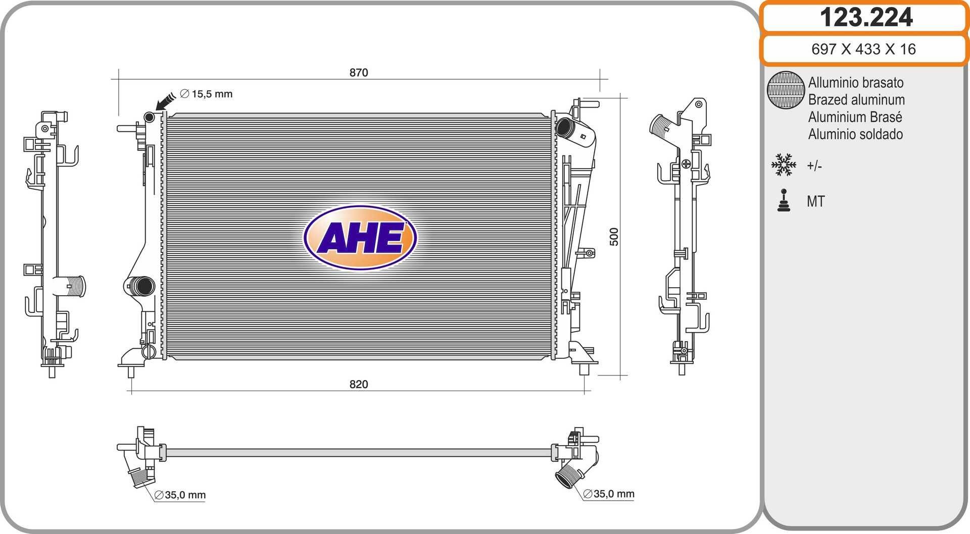 AHE Kylare 123.224 123.224 AHE kylare RENAULT MEGANE