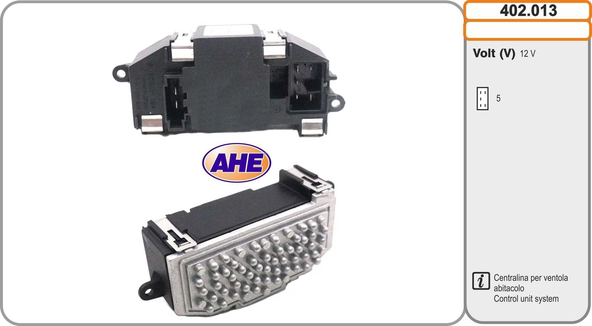 AHE Styreenhed, elektrisk blæser (motorkøling) 402.013 402.013 Temperaturkontakt kølerventilator AUDI A5 AHE