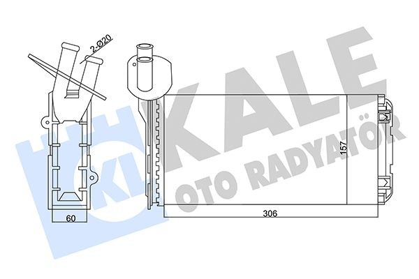 KALE OTO RADYATOR Výmenník tepla vnútorného kúrenia 346450 Výmenník tepla vnútorného kúrenia KALE OTO RADYATOR SHARAN 346450 lacné