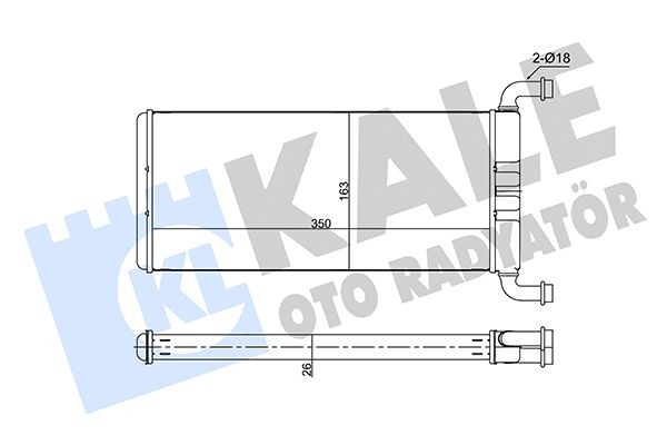 KALE OTO RADYATOR Kachelradiateur, interieurverwarming 346620 Mercedes-Benz A-Klasse Voorverwarmer interieurverwarming KALE OTO RADYATOR 346620