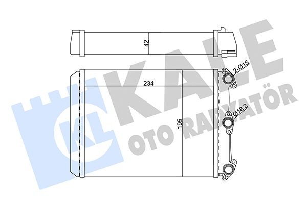 KALE OTO RADYATOR Kachelradiateur, interieurverwarming 346640 Mercedes-Benz A-Klasse Kachelradiateur KALE OTO RADYATOR 346640