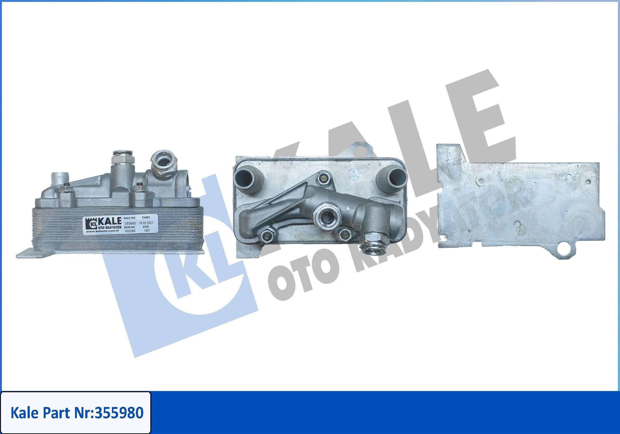 KALE OTO RADYATOR Oliekoeler, automatische transmissie 355980 Oliekoeler automatische transmissie LAND ROVER KALE OTO RADYATOR 355980