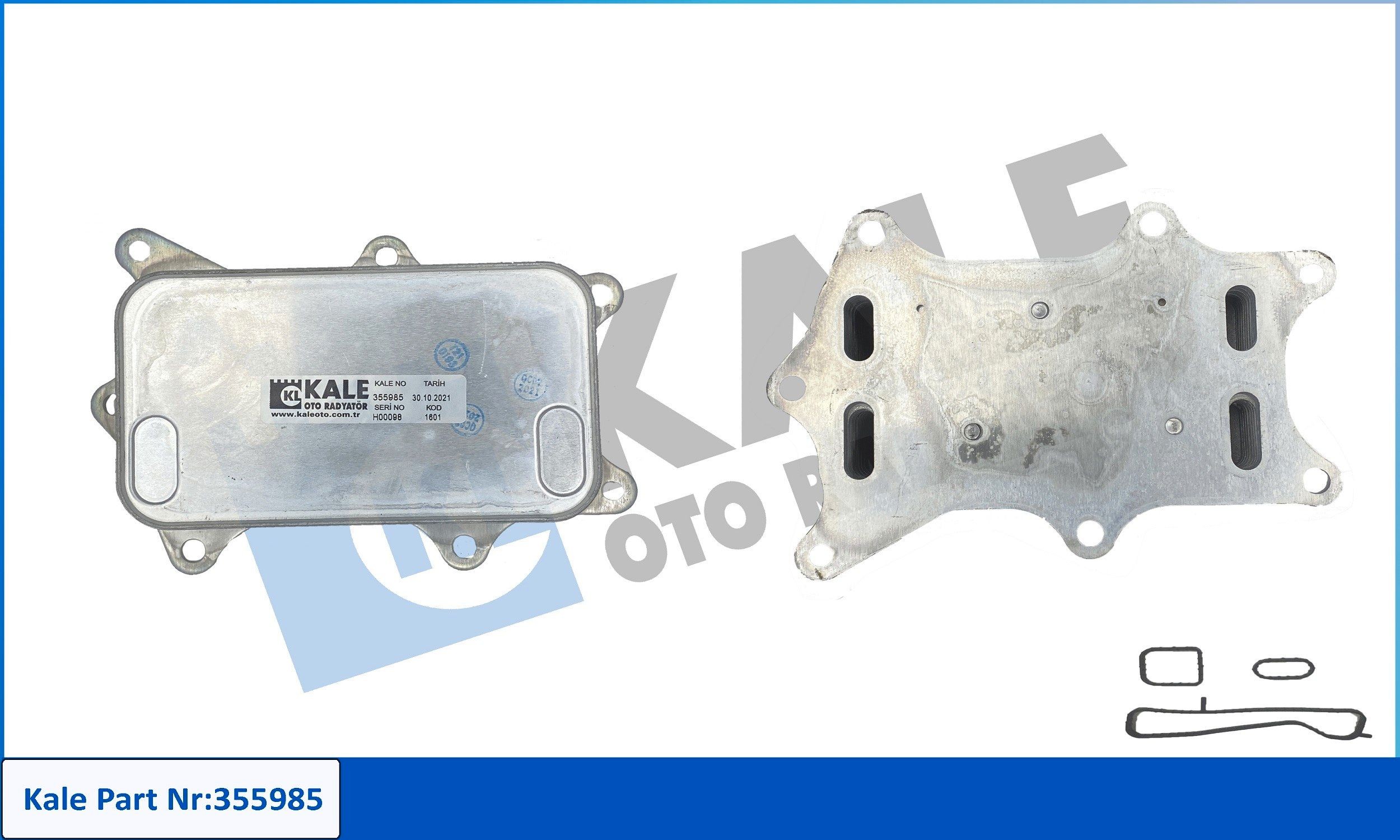 KALE OTO RADYATOR Radiador de óleo, óleo do motor 355985 Radiador de óleo KALE OTO RADYATOR Volvo XC60 355985