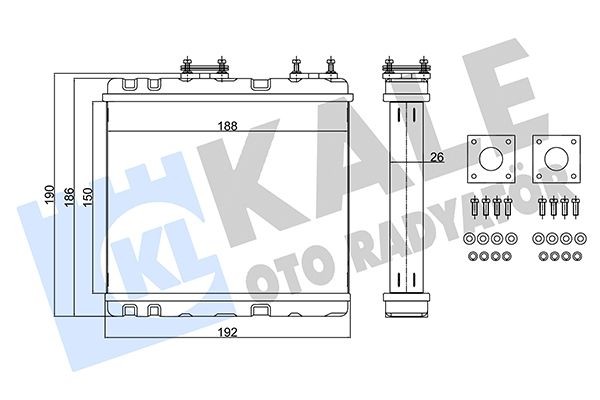 KALE OTO RADYATOR Varmeapparat register 370580 KALE OTO RADYATOR 370580 Varmeregister Nissan 370Z originale