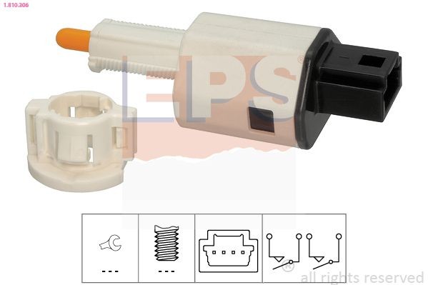 EPS Kontakt, koblingsbetjening (fartpilot) 1.810.306 Kontakt koblingsbetjening EPS Volvo S70 1.810.306