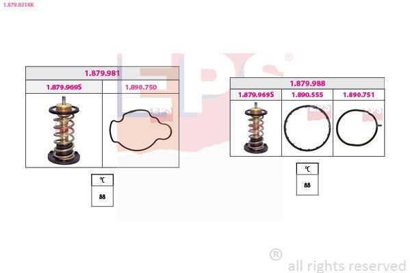 EPS Termostato motore 1.879.931KK 1.879.931KK costo Termostato refrigerante BMW X1 EPS
