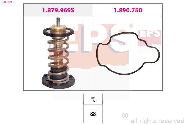EPS Kühlwasserthermostat 1.879.981 Kühlmittelreglergehäuse EPS X2 1.879.981 günstig