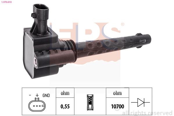 EPS Bobine d'allumage 1.970.610 Audi 80 Unité de bobine d'allumage EPS 1.970.610