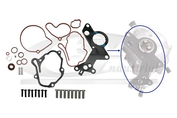 3RG Opravná sada podtlakového čerpadla (brzdy) 74700 74700 Podtlakové čerpadlo brzdového systému SEAT ALHAMBRA 3RG