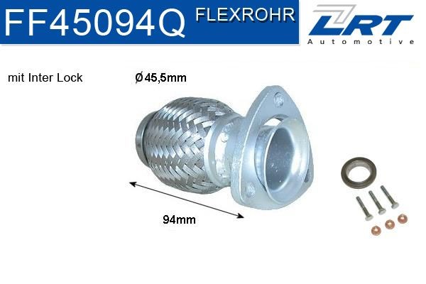 LRT Flexibele slang, uitlaatsysteem FF45094Q FF45094Q Flexibele uitlaatpijp LRT OPEL AGILA