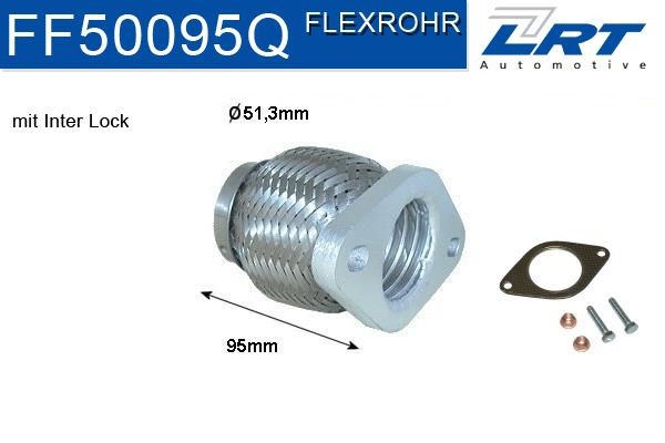 LRT Εύκαμπτος σωλήνας, σύστ. εξάτμ. FF50095Q FF50095Q Σπιραλ εξάτμισης LRT FORD SIERRA