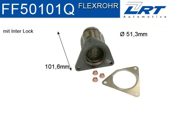 LRT Reparationsrör, katalysator FF50101Q FF50101Q LRT avgasrör SUBARU OUTBACK
