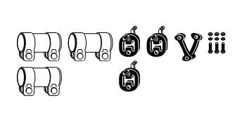 HJS Montāžas komplekts, Izplūdes gāzu sistēma 82 11 2360 HJS 82 11 2360 Montāžas komplekts, Izplūdes gāzu sistēma AUDI A4 B5 Avant (8D5) RS4 quattro 380 ZS 2000