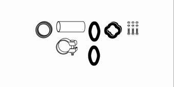 HJS Monteringssæt, udstødningssystem 82 12 2258 HJS 82122258 BMW E36 Touring Monteringssæt udstødning pris