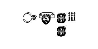 HJS Monteringssæt, udstødningssystem 82 13 2537 HJS 82 13 2537 SLK R171 Monteringssæt udstødningssystem originale pris