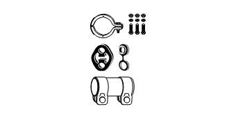 HJS Kit d'assemblage, catalyseur 82 13 2628 HJS 82132628 Kit de montage catalyseur Mercedes-Benz W211 prix