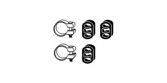 HJS Kit montaggio, Imp. gas scarico 82 14 2782 HJS 82 14 2782 Kit montaggio impianto gas scarico CTS II Sedan (GMX322) prezzo